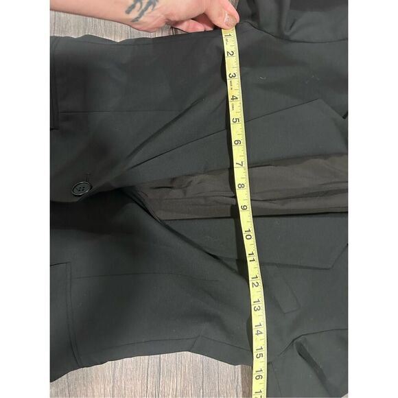 Theory Notch Lapel Button Front Single Breasted Blazer Jacket Black Size 0 - Picture 13 of 16